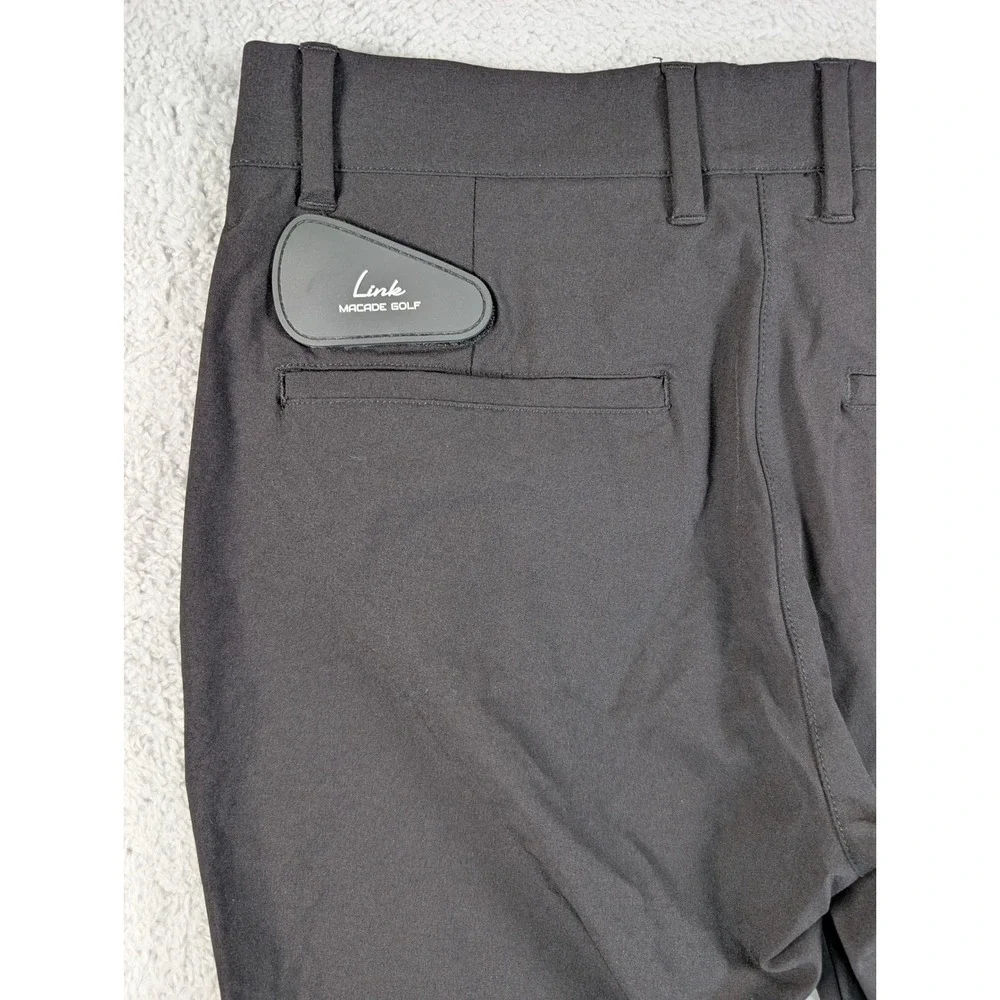 Macade‎ Golf Slim Fit Trousers Mens 36 (30) Regular Black Zippered Ankle Cuffs